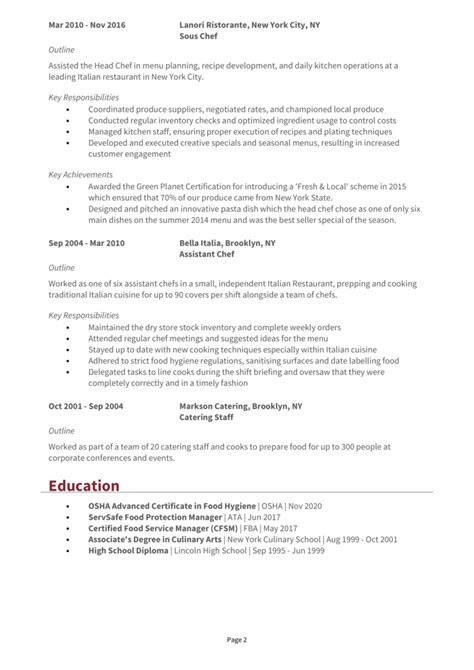 Kitchen Manager Resume Example And Guide Get Hired