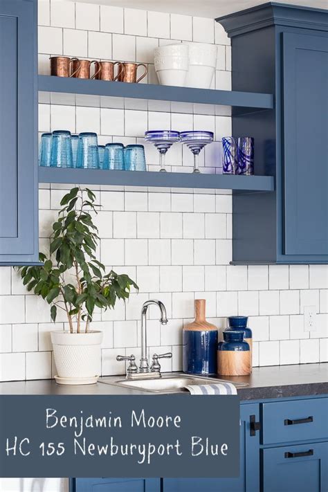 Benjamin Moore Hc 155 Newburyport Blue Navy Cabinet Color Kitchen