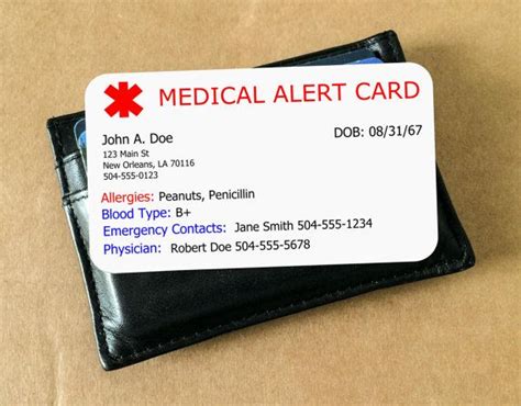 Free Medical Wallet Card Iucn Water