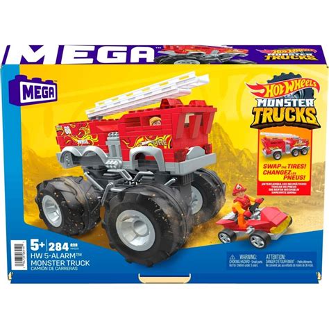 Mega Construx Hot Wheels Monster Trucks Alarme de caminhão de bombeiros PcComponentes pt