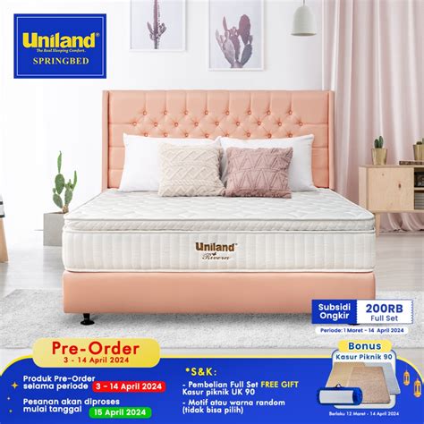 Jual Uniland Springbed Full Set X King Size Kasur Ukuran No