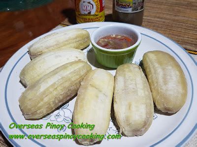 Nilagang Saging Na Saba At Bagoong