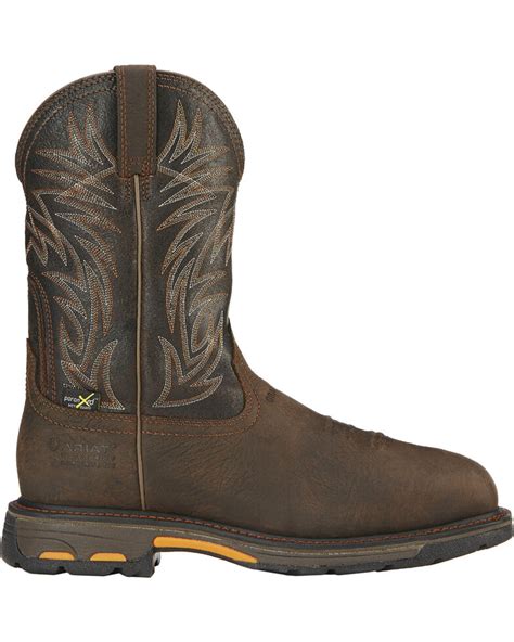 Ariat Mens Workhog Waterproof Comp Toe Met Guard Work Boots Boot Barn