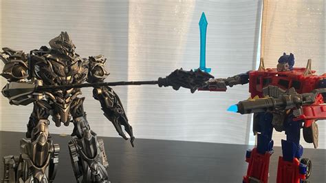 Optimus Prime Vs Megatron Stop Motion Transformers Prime Recreation Youtube