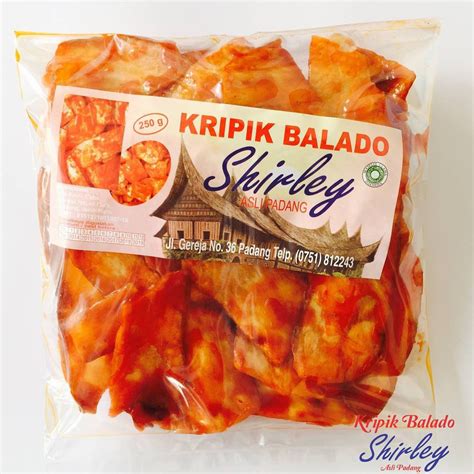 Jual Kripik Balado Panjangbulat Shirley Khas Padang 250 Gram Indonesia