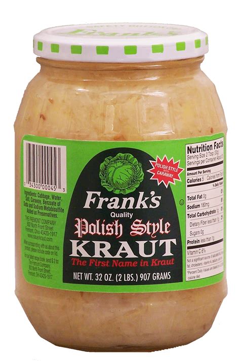 Groceries Product Infomation For Franks Polish Style Kraut