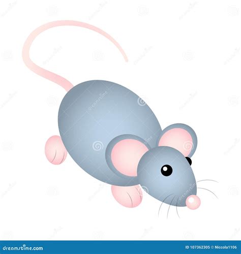 Kids Drawing Cartoon Mouse stock vector. Illustration of happy - 107362305