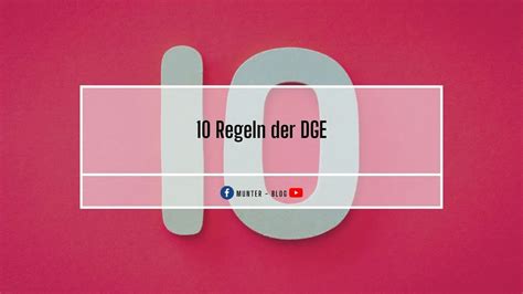 10 Regeln Der DGE YouTube