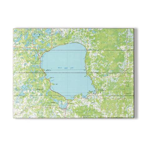 Mille Lacs Lake Mn 1985 Topo Map Sign Made To Order Etsy Ireland