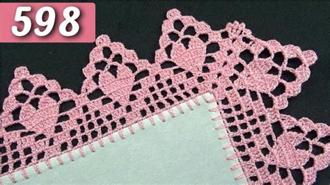 Bonita Puntilla De CORAZONES 598 Puntillas Maribel Crochet Edging