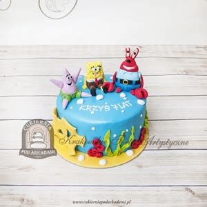 Tort SpongeBob Kanciastoporty Pan Krab I Patryk Rozgwiazda