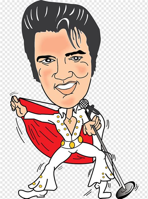 Ilustración de Elvis Presley caricatura de dibujos animados de Elvis