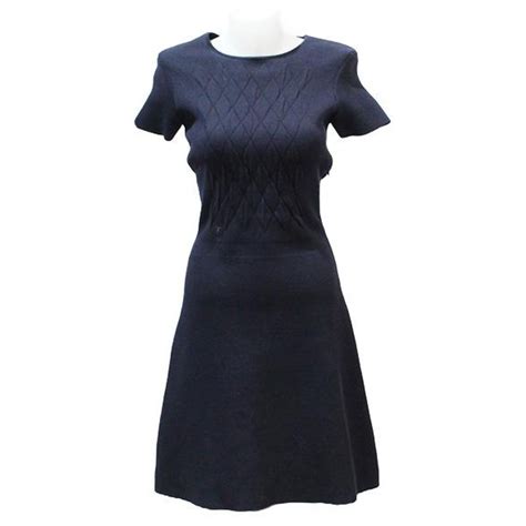 Dior Kleid Marineblau Baumwolle Ref 320098 Joli Closet