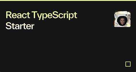 React TypeScript Starter Codesandbox