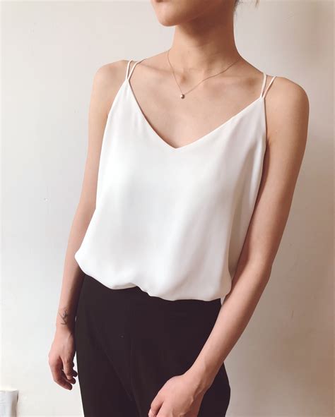 White Summer Chiffon Top Sleeveless V Neck Chiffon Tank Wedding