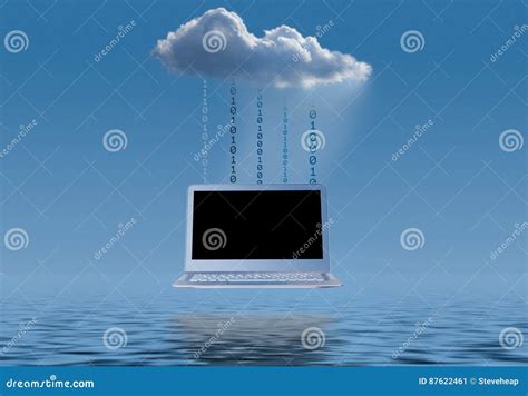 Ejemplo Computacional Del Concepto De La Nube Con El Ordenador Portátil