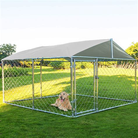 Amazon.com: MAGIC UNION Dog Kennel Outdoor Metal Dog Cage Outside Dog