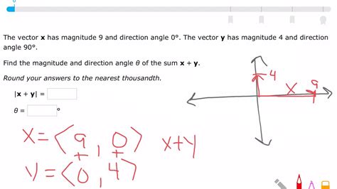 Find The Magnitude Direction Of A Vector Sum Ixl U Youtube