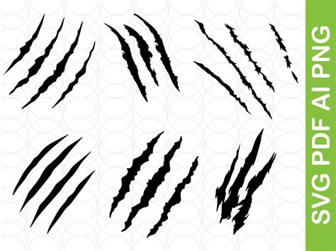 Claw Svg Animal Monster Claw Svg Claw Bundle Svg Claw Marks Svg