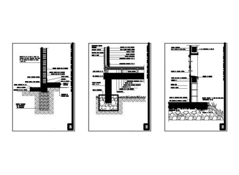 Wall With Waterfall Detail Dwg File And Wall Structure Cadbull Wall