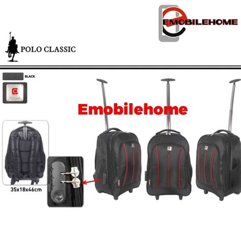 Jual TAS RANSEL TROLI POLO CLASSIC ORIGINAL BACKPACK TROLLEY LAPTOP TAS