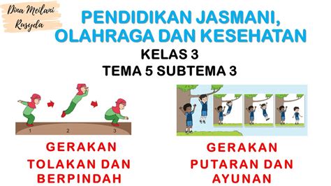 PJOK KELAS 3 TEMA 5 SUBTEMA 3 GERAKAN TOLAKAN DAN BERPINDAH DAN