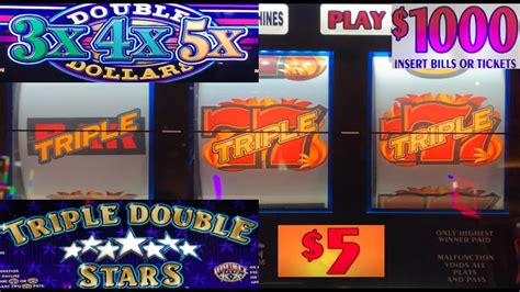 High Limit Slots Double 3x 4x 5x Dollars Triple Double Stars