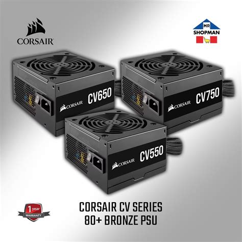 Corsair Cv Cx Series 450w 550w 650w 750w 80 Bronze Power Supply Psu