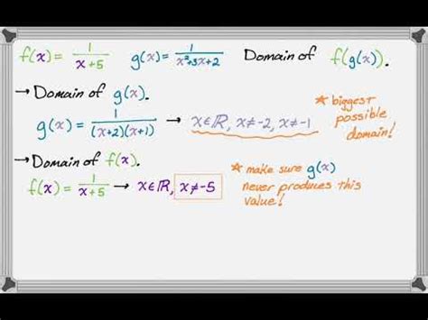 Finding Domain Of Compositions Of Functions F G X Example And