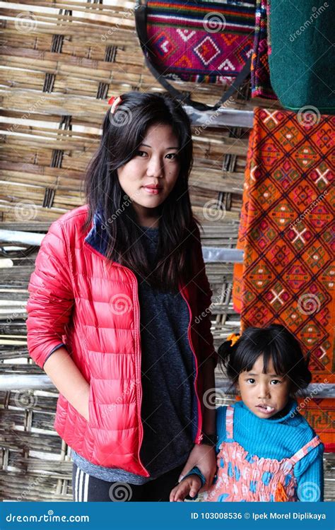 Punakha Bhutan September 11 2016 Portrait Of A Bhutanese Woman And