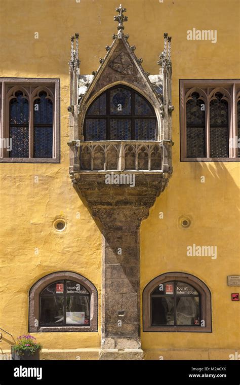 Gothic Oriel At The Facade Of The Historic Reichssaal And Part Of The