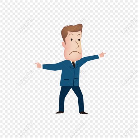 Character Png Character Gesture Cartoon Character Businessman