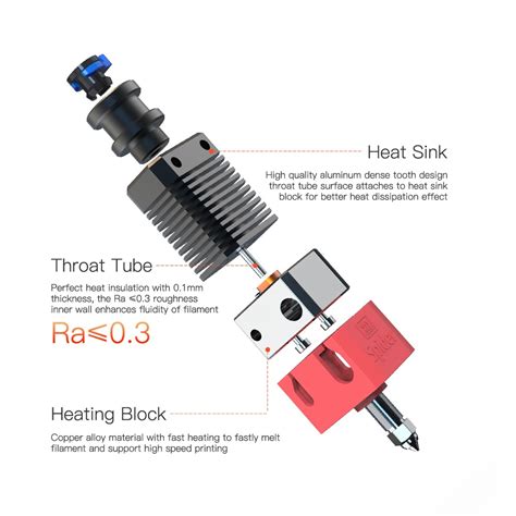 Creality Spider High Temp Hotend Official 3d Printer Upraded Part Kit