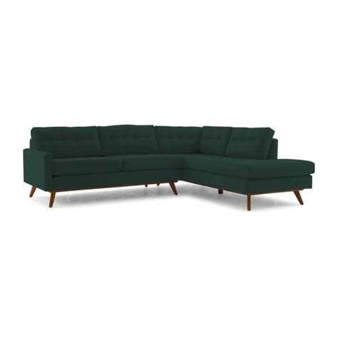 Hopson Sectional With Bumper Piece Mid Century Modern Sectional