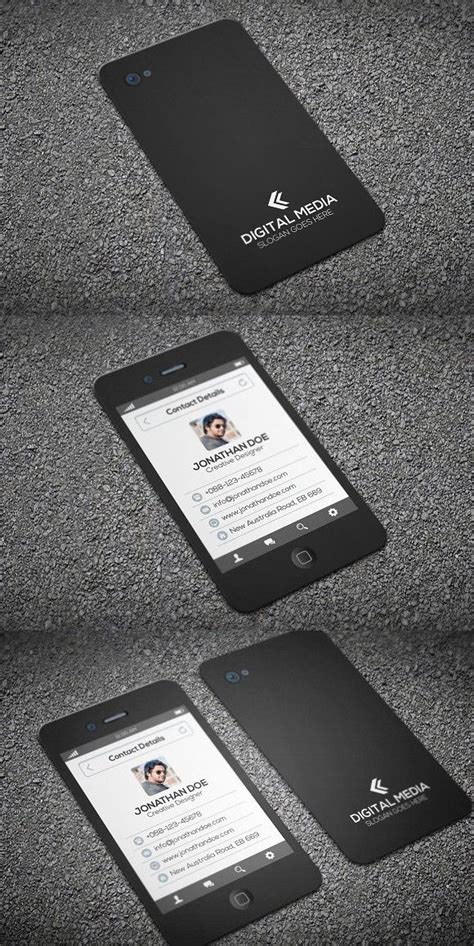 Phone Business Card, a Business Card Template by OrcShape【2024】 | 名刺