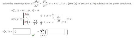 Solved Solve The Wave Equation Chegg