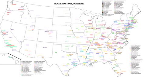 NCAA Division I map - Sports Logo News - Chris Creamer's Sports Logos ...