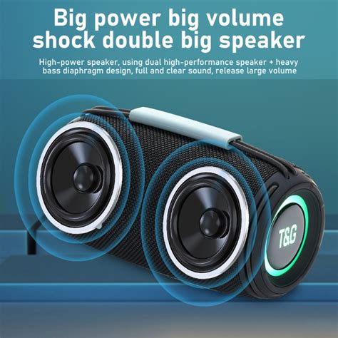 Tandg Tg 657 Portable Wireless 3d Stereo Subwoofer Bluetooth Speaker Support Fm Led Atmosphere