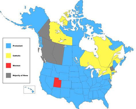 Religion In North America [OC] [1455x1177] : r/MapPorn