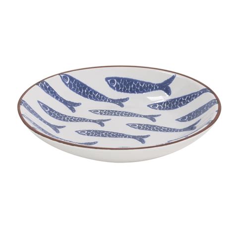 Assiette Creuse Poissons 24 Cm Bleu Table Passion 263002 CTE TAHITI