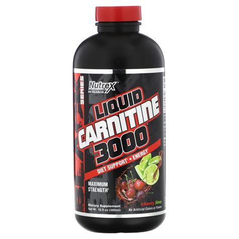 Nutrex Research Black Series Liquid Carnitine 3000 Cherry Lime 16