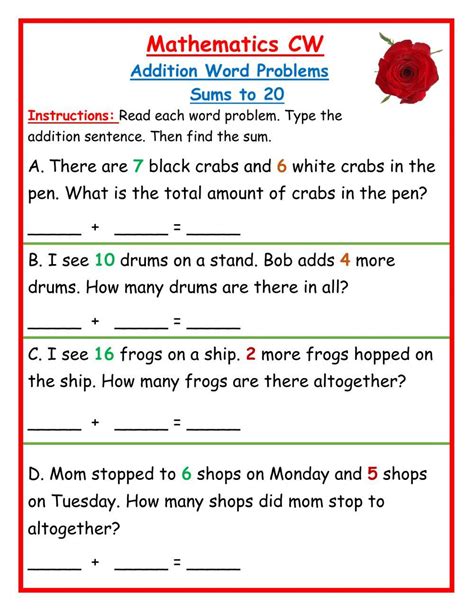 Catholic Themed Math Word Problems Worksheets Library