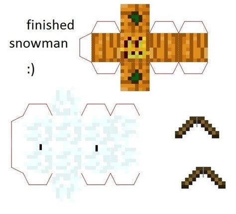 9 Easy Minecraft Snowman Papercraft Aress Blog