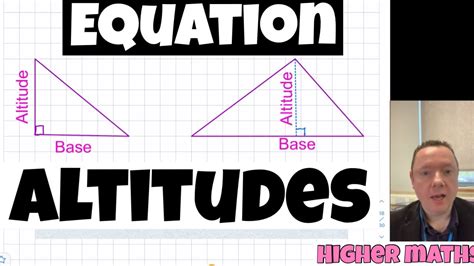 How To Find The Equation Of An Altitude In A Triangle Youtube