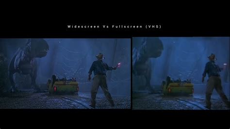 Jurassic Park 1993 Aspect Ratio Comparison Widescreen Vs Fullscreen Vhs 9 Youtube