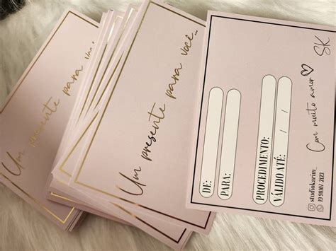 Cartão de Agradecimento Hot Stamping Dourado 25 Unidades