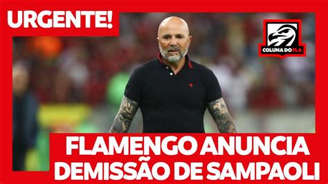 Urgente Flamengo Anuncia Demiss O De Sampaoli Youtube