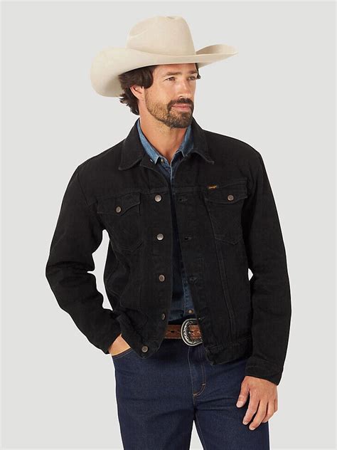 Wrangler Cowboy Cut Unlined Denim Jacket In Shadow Black El Nuevo