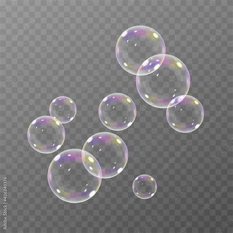 Vector Soap Bubble Realistic Soap Bubble Png Glare Foam Bubbles Png