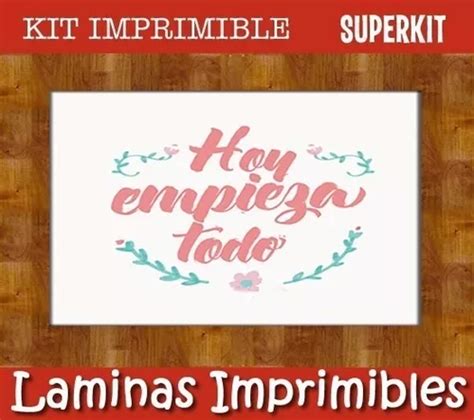 Kit Imprimible Frases Laminas Cuadritos Calendarios G Cuotas